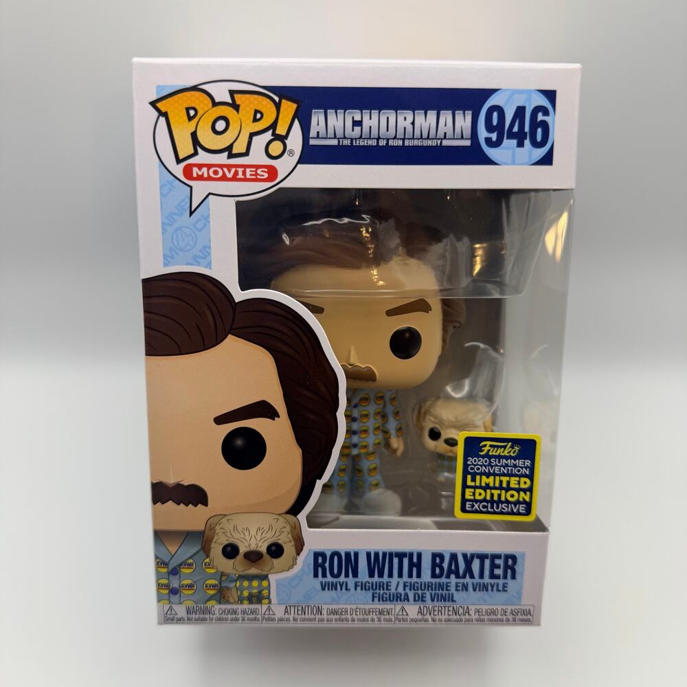 Ron Burgundy with Baxter #946 Funko Pop – Anchorman – 2020 Summer Convention